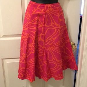Linen style flared skirt